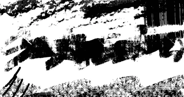 Vektor Réteges Illusztrációja Absztrakt Grunge Félhang Fekete Fehér Zaklatott Háttér — Stock Vector