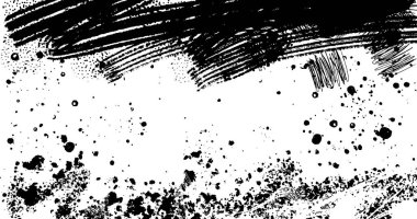 Soyut grunge yarım ton siyah ve beyaz sıkıntılı arkaplanının vektör katmanlı çizimi