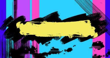 80 'lerin soyut renkli canlı iyimser arkaplanının vektör katmanlı çizimi