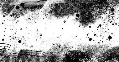 Soyut grunge yarım ton siyah ve beyaz sıkıntılı arkaplanının vektör katmanlı çizimi
