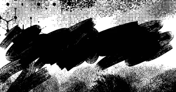 Vektorgeschichtete Illustration Eines Abstrakten Grunge Halbton Schwarz Weiß Hintergrundes — Stockvektor