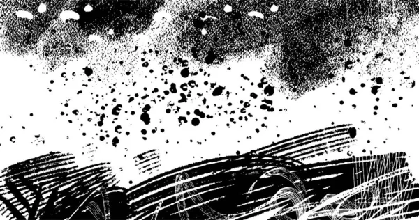 Vetor Camadas Ilustração Abstrato Grunge Meio Tom Preto Branco Angustiado —  Vetores de Stock