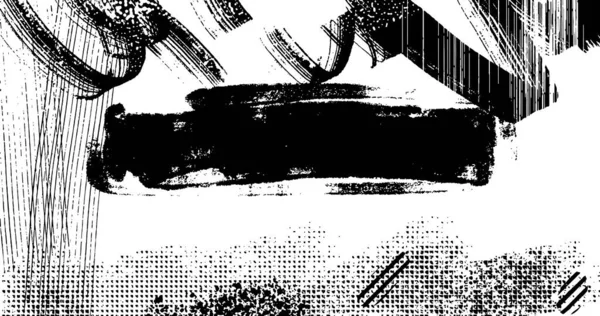 Vektorgeschichtete Illustration Eines Abstrakten Grunge Halbton Schwarz Weiß Hintergrundes — Stockvektor