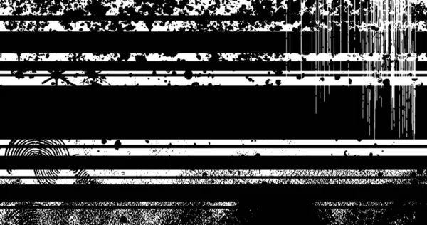 Vector Layered Illustration Abstract Grunge Halftone Black White Distressed Background — Stockvektor
