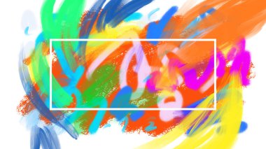 colorful vivid abstract bold and loose brushstrokes impressionism modern art background