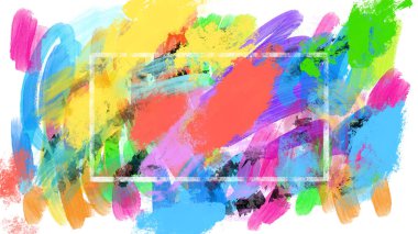 colorful vivid abstract bold and loose brushstrokes impressionism modern art background