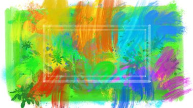 colorful vivid abstract bold and loose brushstrokes impressionism modern art background