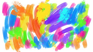 colorful vivid abstract bold and loose brushstrokes impressionism modern art background