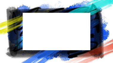 Renkli, canlı, soyut, kalın ve bol fırça darbeleri izlenimciliği modern sanat arka planında.