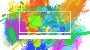 colorful vivid abstract bold and loose brushstrokes impressionism modern art background