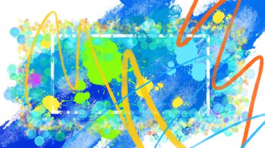 colorful vivid abstract bold and loose brushstrokes impressionism modern art background