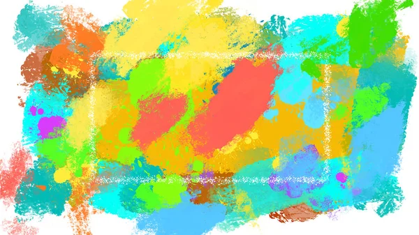Colorful Vivid Abstract Bold Loose Brushstrokes Impressionism Modern Art Background — Stok fotoğraf