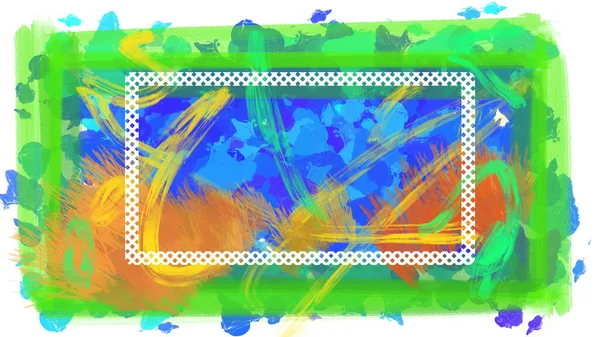 Colorido Vívido Abstrato Ousado Solto Pinceladas Impressionismo Arte Moderna Fundo — Fotografia de Stock