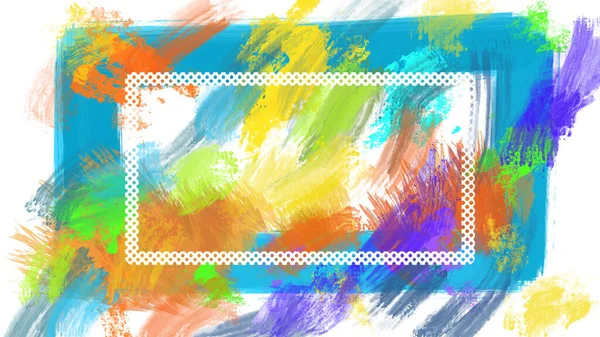 Colorful Vivid Abstract Bold Loose Brushstrokes Impressionism Modern Art Background — Stock Fotó