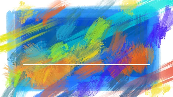Colorful Vivid Abstract Bold Loose Brushstrokes Impressionism Modern Art Background — стоковое фото