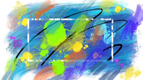 Värikäs Eloisa Abstrakti Rohkea Löysä Siveltimenvedot Impressionismi Modernin Taiteen Tausta — kuvapankkivalokuva