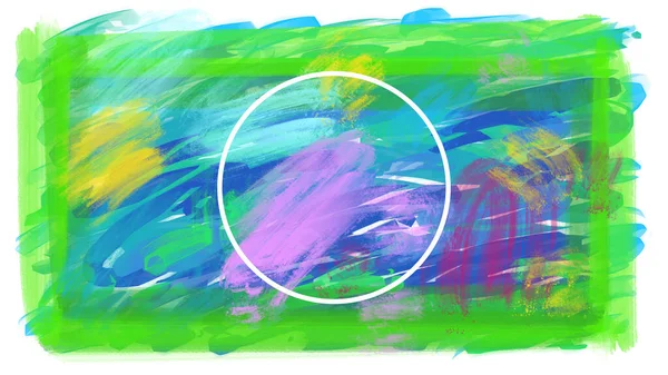 Colorful Vivid Abstract Bold Loose Brushstrokes Impressionism Modern Art Background — Fotografia de Stock