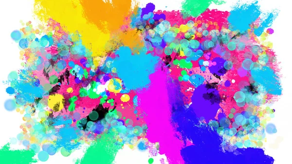 Colorido Vívido Abstrato Ousado Solto Pinceladas Impressionismo Arte Moderna Fundo — Fotografia de Stock