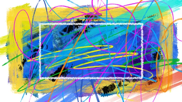 Colorful Vivid Abstract Bold Loose Brushstrokes Impressionism Modern Art Background — Φωτογραφία Αρχείου