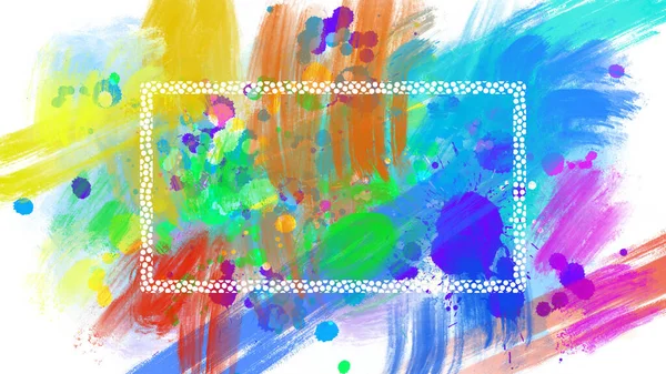 Colorful Vivid Abstract Bold Loose Brushstrokes Impressionism Modern Art Background — 스톡 사진