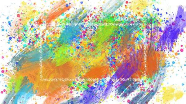 Colorful Vivid Abstract Bold Loose Brushstrokes Impressionism Modern Art Background — Stockfoto