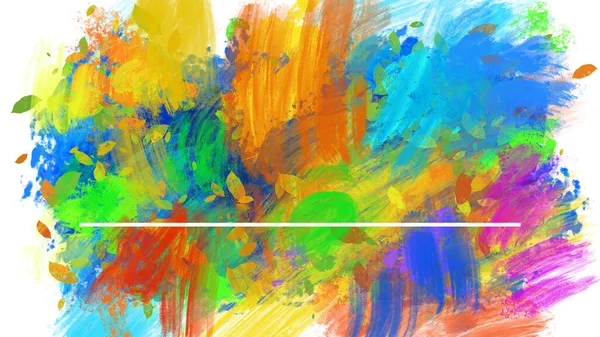 Colorful Vivid Abstract Bold Loose Brushstrokes Impressionism Modern Art Background — Foto Stock