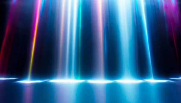 Abstracte Kleurrijke Neon Ruimte Gloeiende Lichten Achtergrond — Stockfoto