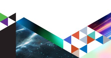 Başlık ve altyazı için kopyalama alanı olan ultra modern tasarım kolajı biçimi soyut arkaplan