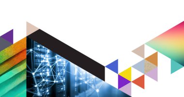 Başlık ve altyazı için kopyalama alanı olan ultra modern tasarım kolajı biçimi soyut arkaplan