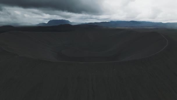 冰岛北部的Hverfjall火山火山口的空中景观 高质量的4K镜头 — 图库视频影像