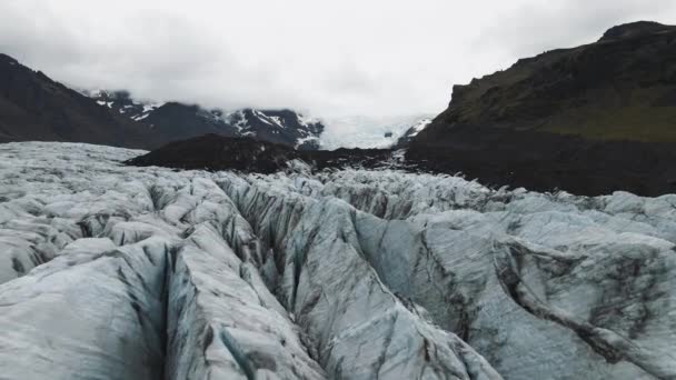 Glaciers Icebergs Iceland Aerial Footage High Quality Footage — Stockvideo