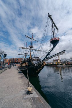 Gdansk, Polonya 5.4.2023 Polonya 'nın Gdansk şehir merkezi. Yüksek kalite fotoğraf