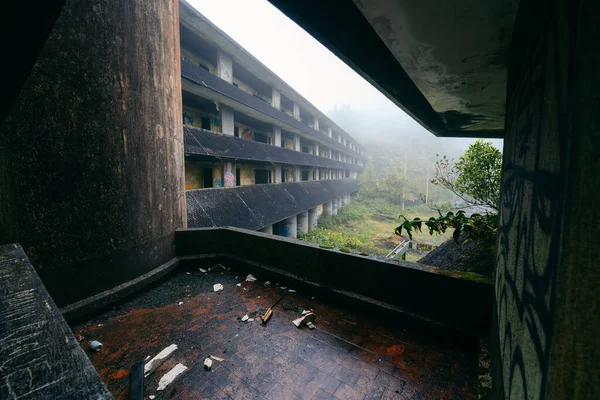 Ruinas Monte Palace Hotel Descubra Mística Luxo Abandonado Nos Açores — Fotografia de Stock