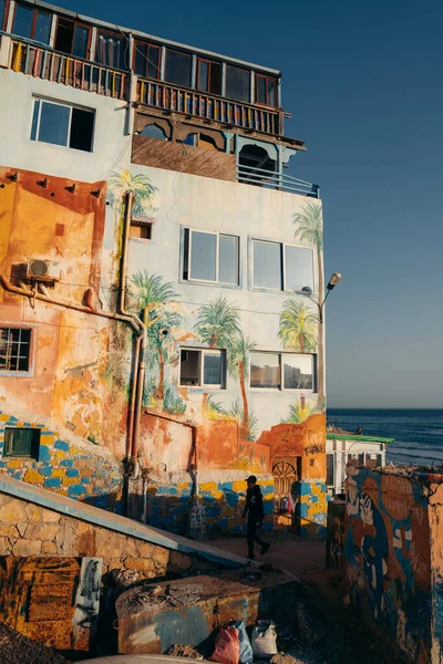 2023 Taghazout Maroko Urocza Nadmorska Wioska Maroku Znana Przerw Surfingowych — Zdjęcie stockowe