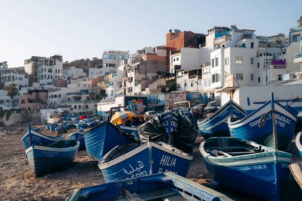 2023 Taghazout Maroko Okouzlující Pobřežní Vesnice Maroku Proslulá Svými Surfovacími Royalty Free Stock Obrázky