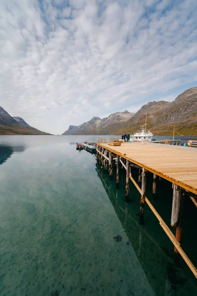 Ersfjord Uno Los Fiordos Más Populares Alrededor Tromso Hermoso Fiordo — Foto de Stock