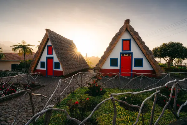 stock image Traditional house in Santana Madeira island. High quality photo