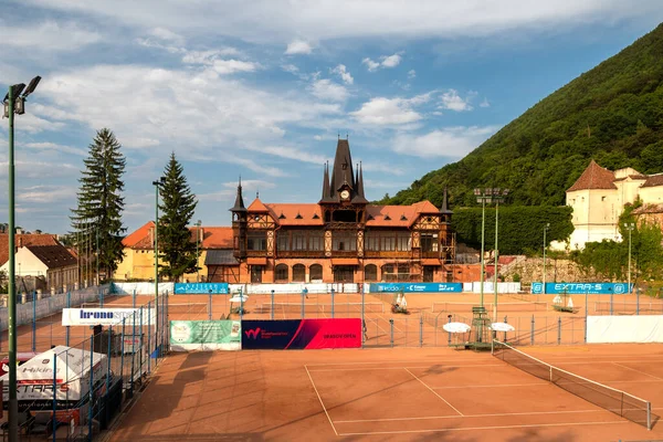 Брашов Румунія Іулі 2022 Спортивне Поле Спортивної Школи Іона Тірії Стокове Зображення