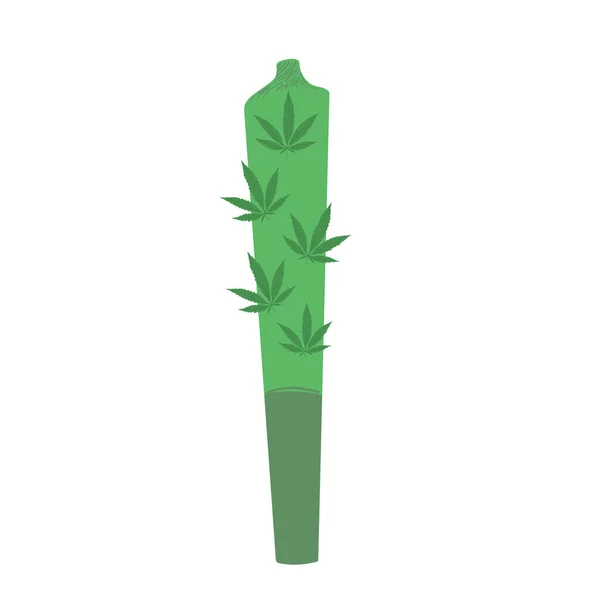 大麻のマリファナタバコ ベクトルイラストEps10 大麻のロゴデザイン — ストックベクタ