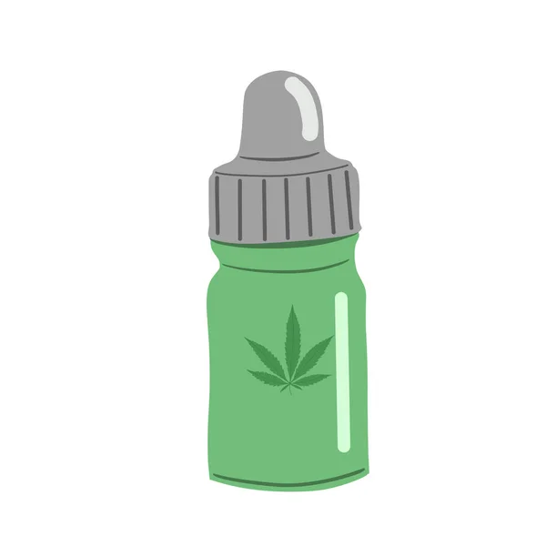 Óleo Canábis Marijuana Ilustração Vetorial Eps10 Vectores Design Logotipo — Vetor de Stock