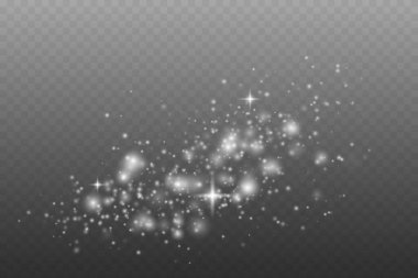 Beyaz kıvılcımlar özel ışık efekti. Vektör illüstrasyonu EPS10