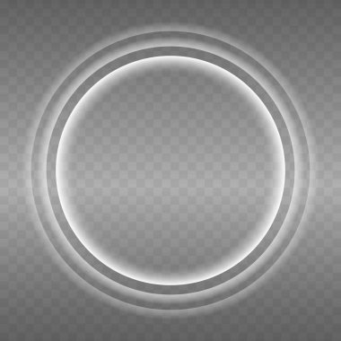 Işık efekti, beyaz iz dalgası. Beyaz çizginin kıvrımlı ışık etkisi. Parlak beyaz çember.