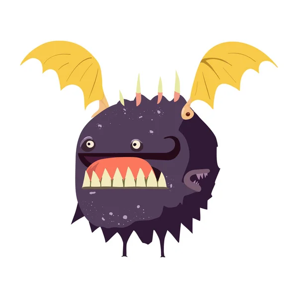 Grappig Schattig Kleurrijk Monster Comic Halloween Vrolijke Monster Personages — Stockvector