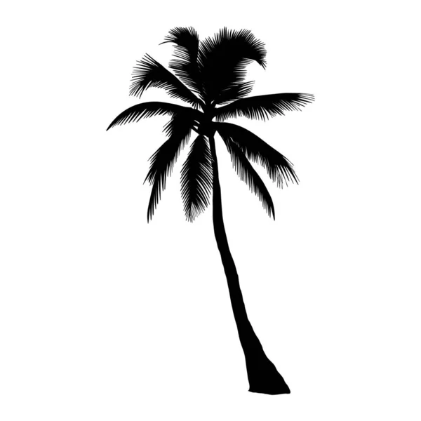Baum Silhouette Symbol Isoliert Auf Weißem Hintergrund — Stockvektor