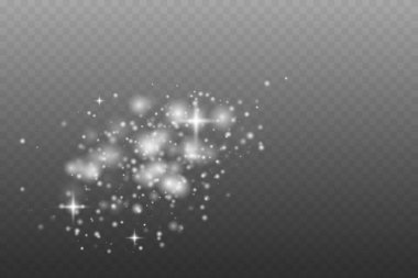 Beyaz kıvılcımlar özel ışık efekti. Vektör illüstrasyonu EPS10