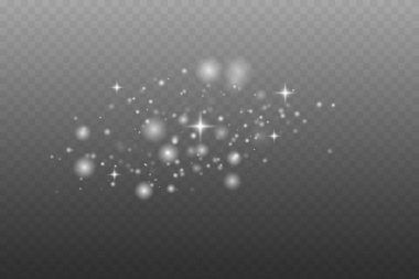 Beyaz kıvılcımlar özel ışık efekti. Vektör illüstrasyonu EPS10