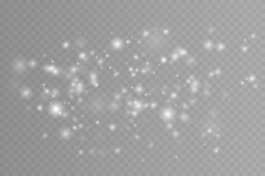 Toz ışığı. Bokeh ışıkları arka planı etkiler. Soyut sihirli ışık tozu etkisi. Noel ışıkları. Parlayan uçan toz.