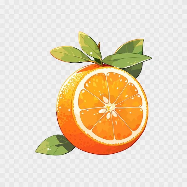 Vector Cartoon Detaillierte Frucht Orange Süße Früchte Vektorabbildung Eps10 — Stockvektor