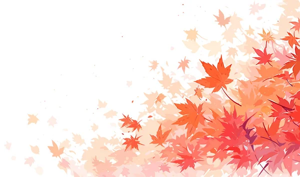 Podzimní Listí Pomerančový Pád Barevné Listy Létání Efekt Vektorová Ilustrace — Stockový vektor