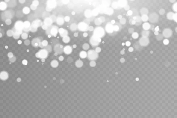 Абстрактний Світловий Ефект Світло Боке Ізольоване Прозорому Фоні Різдвяний Фон — стоковий вектор